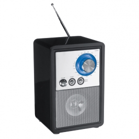 Radio z niebieskim wyświetlaczem