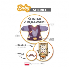 Śliniak z rękawami - Baby Sheriff