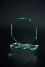 Trofeum szklane - ośmiokąt