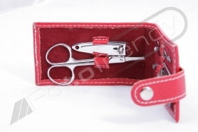 Zestaw do manicure w czerwonym etui
