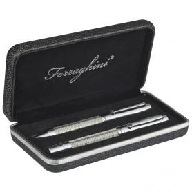 Zestaw piśmienny - Ferraghini silver & black
